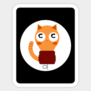 Pumpkin Spice Catbulb Sticker